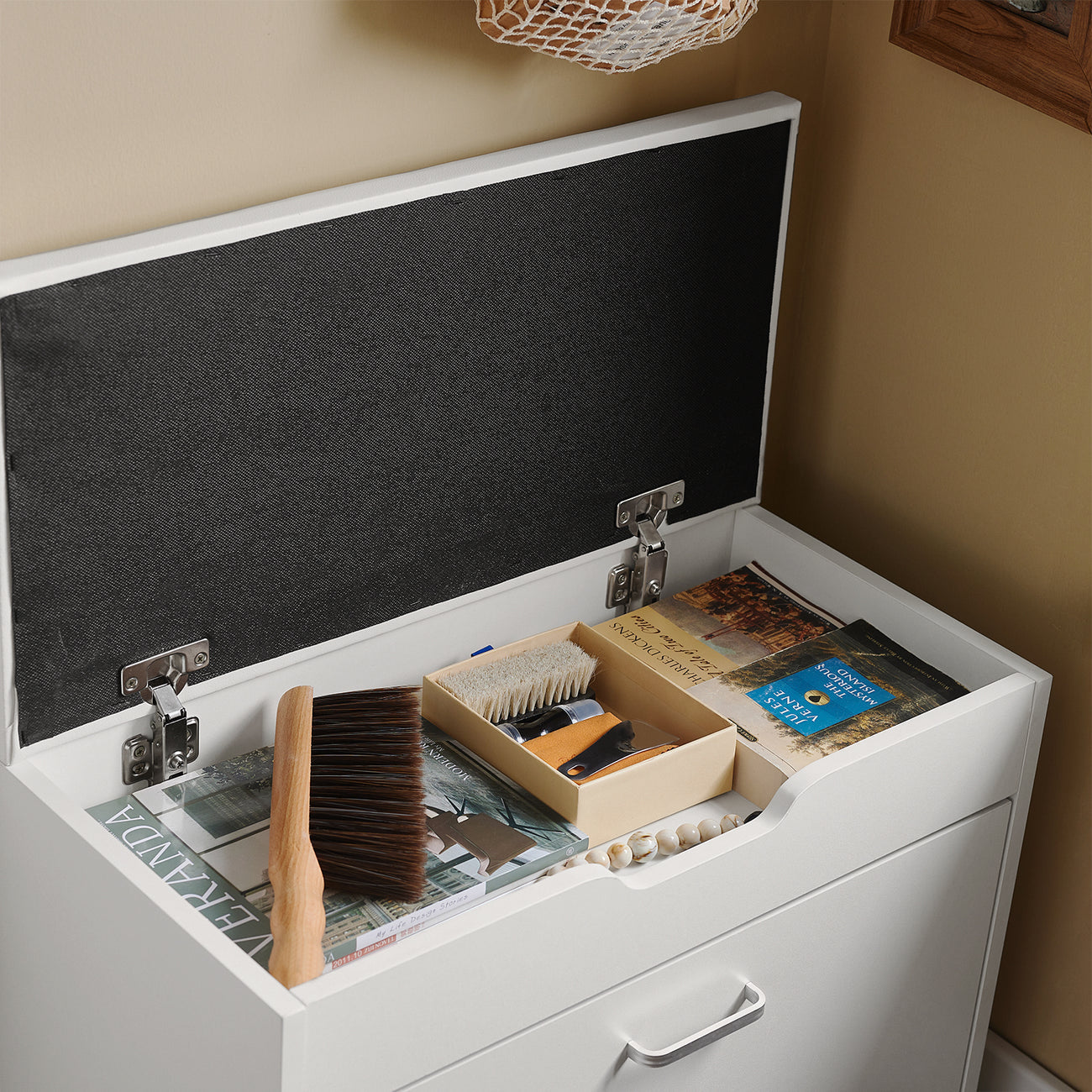 Meuble de rangement pour chaussures - SoBuy - Avec siège et tiroir de rangement - 60 x 30 50 cm - Blanc