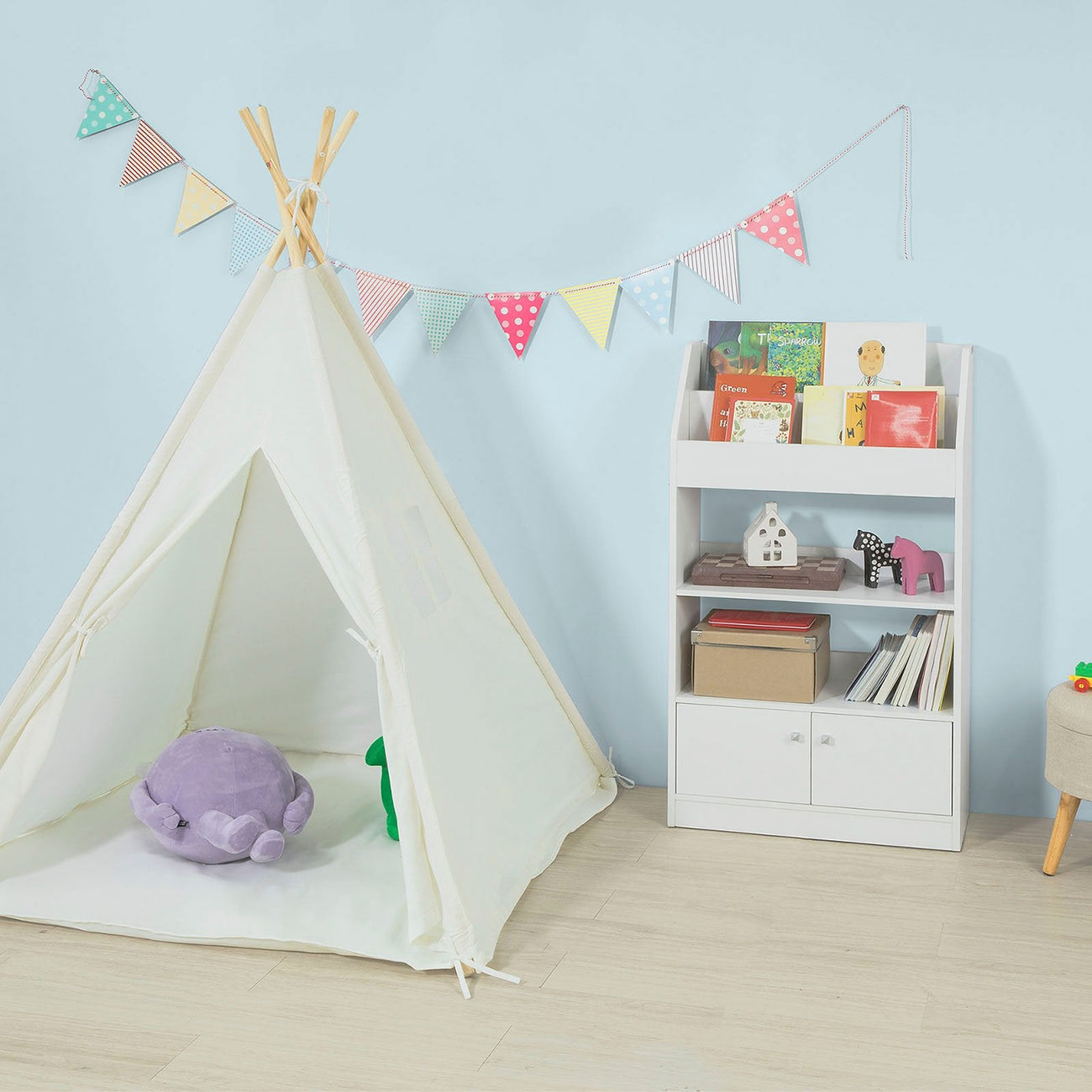 SoBuy KMB11-W Meuble de rangement avec étagère - MDF - 60 x 24 x 107 cm - Blanc