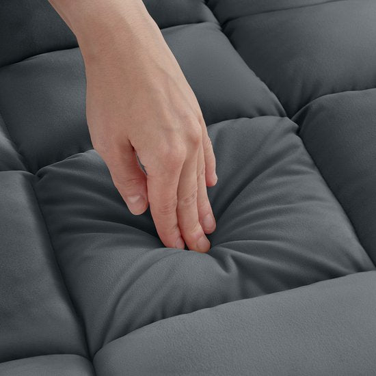 tectake® Relax chair - Fauteuil relax - Fauteuil de sol XXL - Pliable et inclinable - Fauteuil de sol avec dossier réglable - Peut être utilisé comme fauteuil, coussin de siège, coussin de sol, fauteuil de relaxation ou pour la méditation - Gris