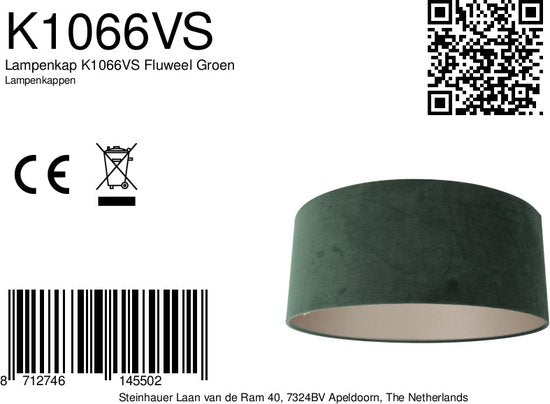 Abat-jour Steinhauer Abat-jour - vert - tissu - 50 cm - raccord E27 - K1066VS