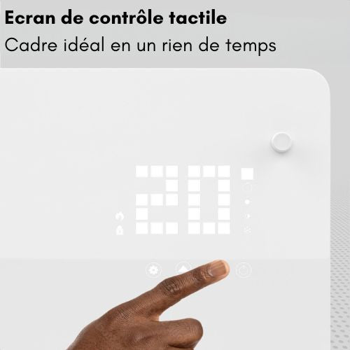 Radiateur éléctrique mobile Auronic - avec thermostat et télécommande - jusqu'à 22 m3 - 2000 W - Blanc