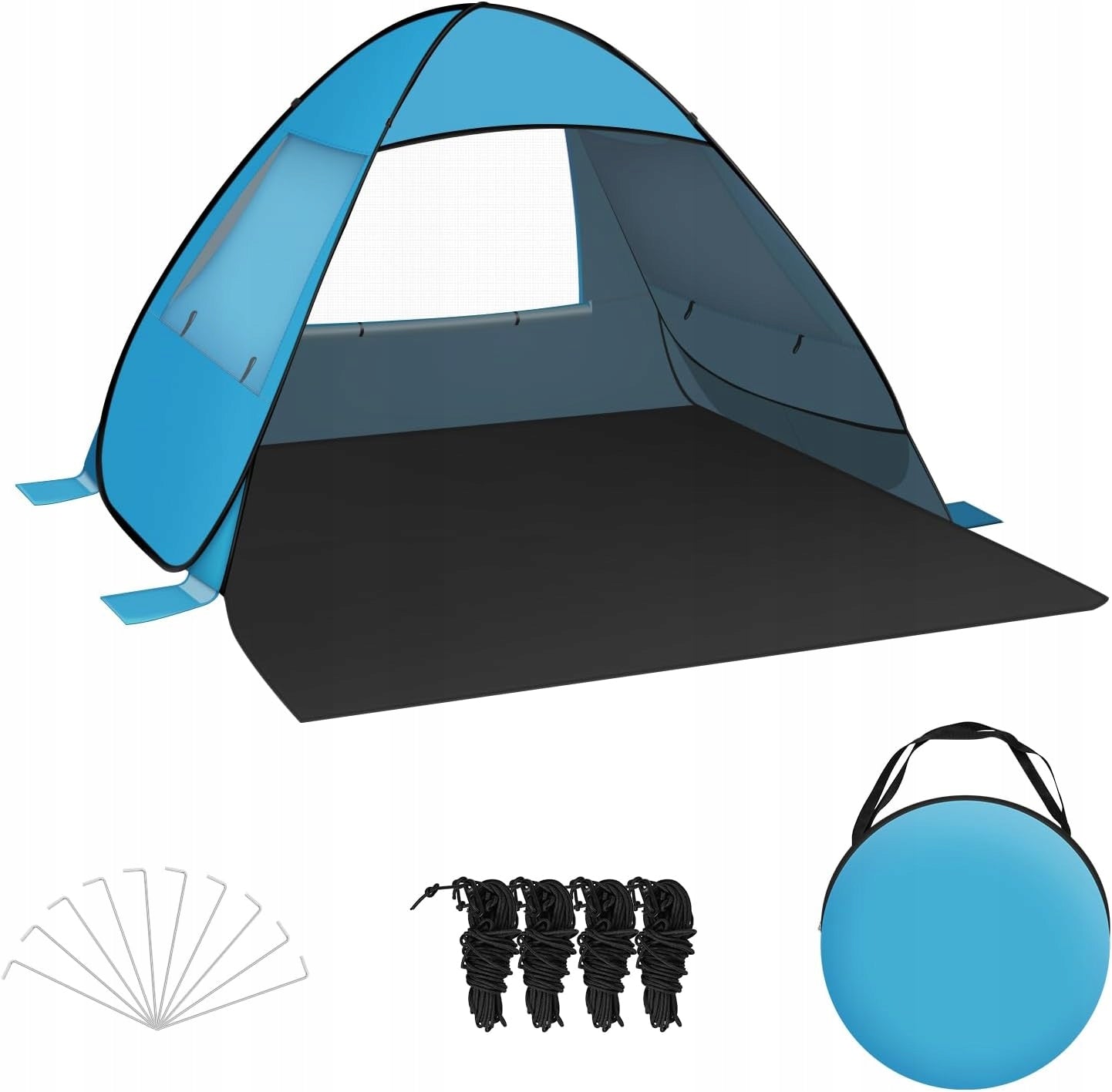 Tente de plage pop-up Woltu - Bleu - 200 x 150 x 120 cm
