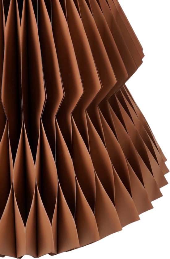 Mica Decorations Sapin de Noël en papier - Sapin de Noël artificiel pliable - H 152 x Ø 104 cm - Décoration de Noël - FSC Mix - Marron