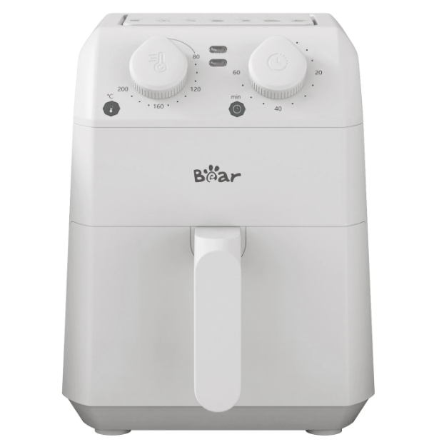 Bear QZG-K12T1 Friteuse à air chaud compacte 3 L - Blanche - 20,5 x 26,5 x 28,5 cm