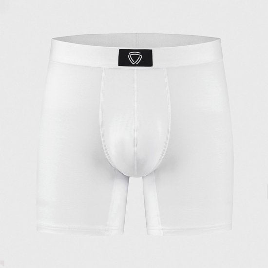 Fibershirts Anti-Sweat Boxer Shorts - Sweat Pad intégré - MicroModal respirant - Anti-Transpiration - Hommes - Taille L - Blanc