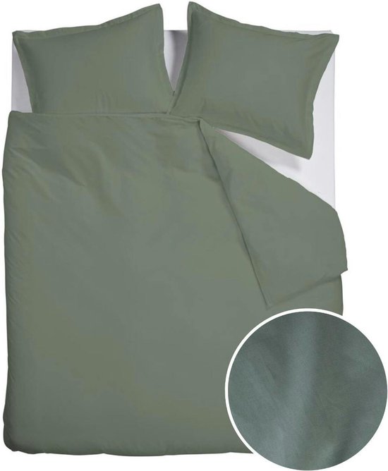 Ambiante Bamboo Uni housse de couette - Lits-Jumeaux - 240x200/220 cm - Green