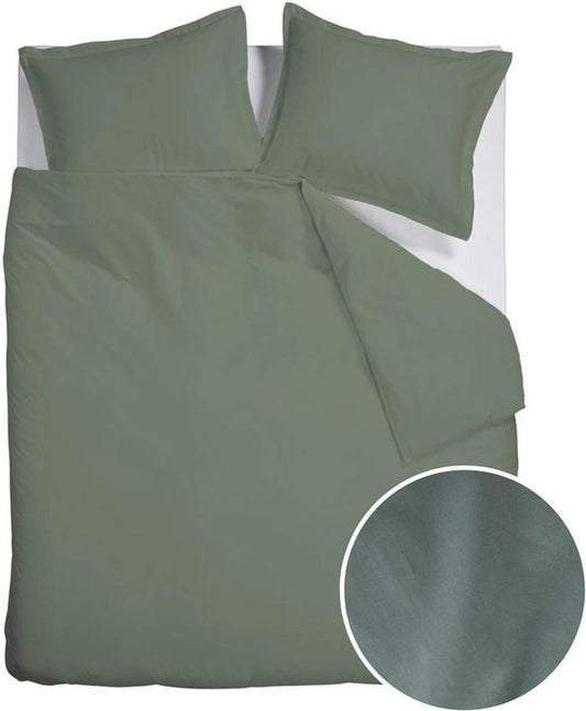 Ambiante Bamboo Uni housse de couette - Lits-Jumeaux - 240x200/220 cm - Green