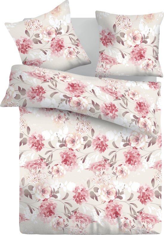 Vitality Pur - Tanea R Housse de couette - 240x200/220 cm - Deux Taies d'oreiller 60x70 cm incluses - 100% Coton