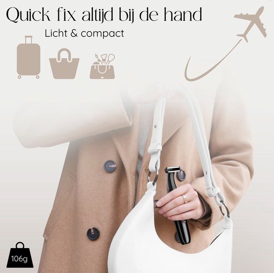 Tondeuse maillot 4 en 1 + sac de voyage - Sansbeauté® - Visage - Aisselles - Jambes - Maillot - Tondeuse sourcils - Epilation visage Dames - Zone intime - Ladyshaves Bikini - Epilateur électrique
