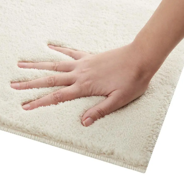tectake Tapis Soft Zone - poils courts - extra doux - crème - 200 × 290 cm