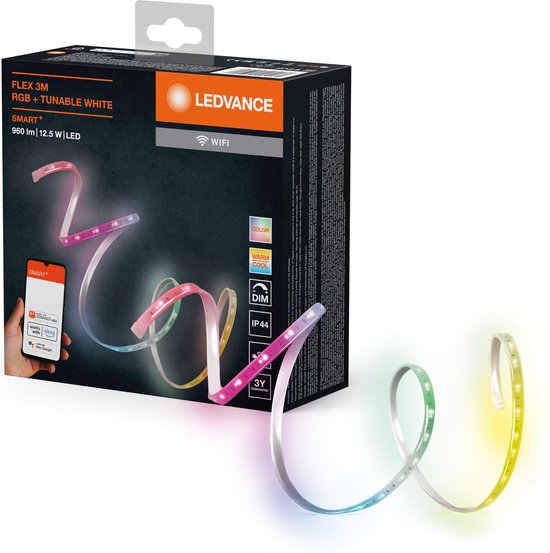 LEDVANCE SMART+ WiFi FLEX OUTD Bande LED 3M, blanche, 12W, 790lm