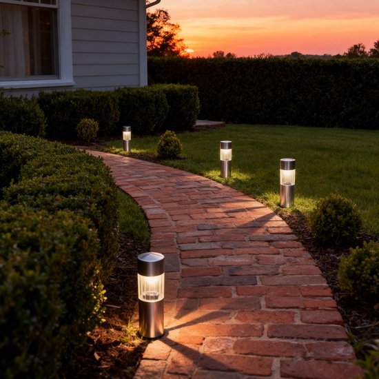 Éclairage de jardin Grundig - Lot de 6 lampes solaires - Lanterne solaire - Spot à piquer pour éclairage de jardin à énergie solaire LED