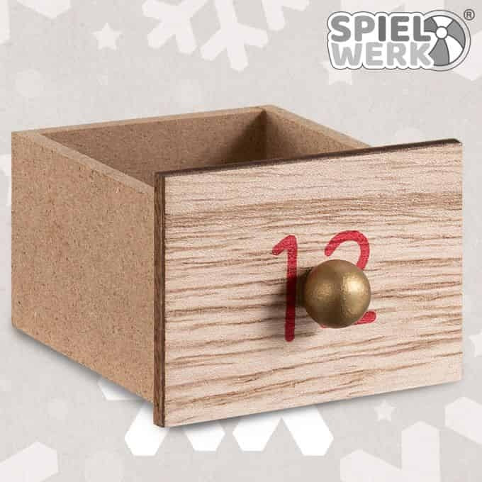Spielwerk - Calendrier de l'Avent - LED - Père Noël - MDF