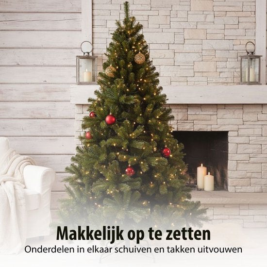 Triumph Tree Forrester - Sapin de Noël aux aiguilles en PVC souple - Décorations de Noël avec des branches à code couleur - Sapin artificiel à structure naturelle - H 155 x Ø 102 cm - Vert