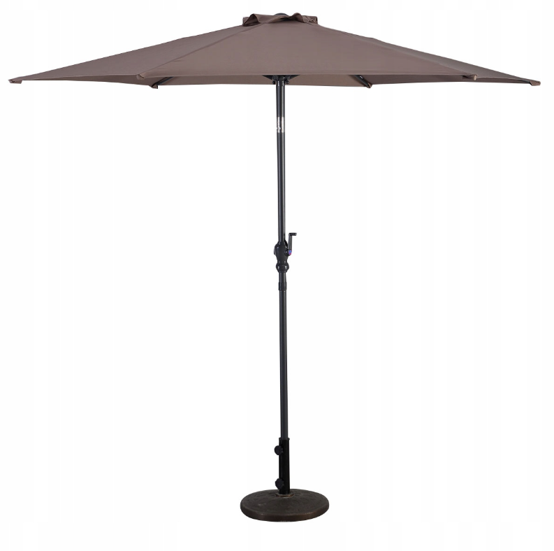 Coast Large Garden Parasol Brown 270 x 235 cm - Protection robuste et élégante contre le soleil