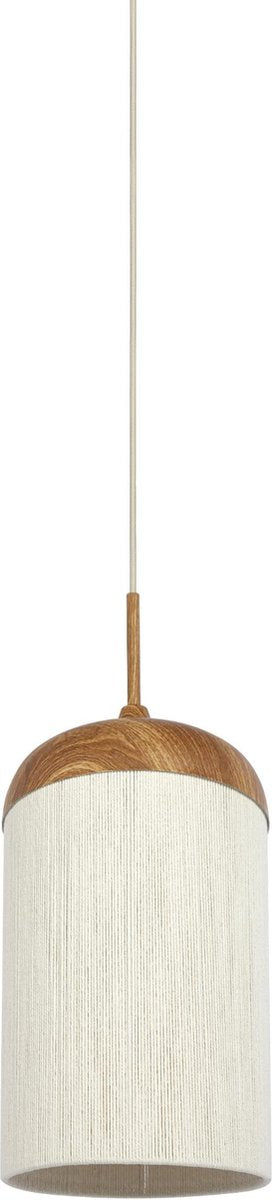 Light & Living Lampe pendante Dania - Ø27,5x52cm - Moderne - Pour salle à manger, chambre à coucher, salon - Naturel/Crème