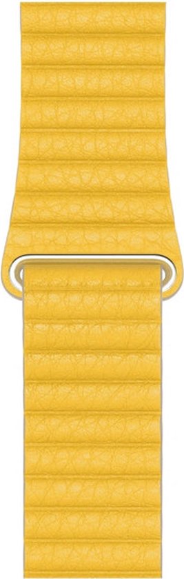 Apple Leather Loop L pour l'Apple Watch Series 1 / 2 / 3 / 4 / 5 / 6 / 7 / 8 / 9 / SE / Ultra (2) - 42 / 44 / 45 / 49 mm - Meyer Lemon