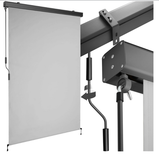 tectake Auvent vertical Eloise – Extensible – 120 x 250 cm – Gris clair