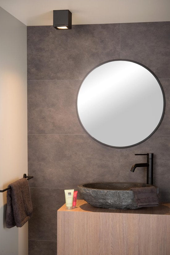 Lucide AVEN - Spot de plafond (lampe de plafond) pour salle de bains - 1xGU10 - IP65 - Noir