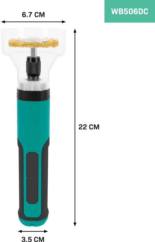 VONROC Brosse à désherber électrique - 4V - Câble USB-C inclus