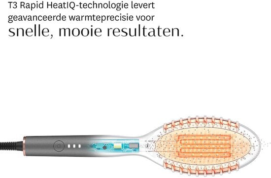 Brosse de coiffage chauffante et lissante T3 Edge
