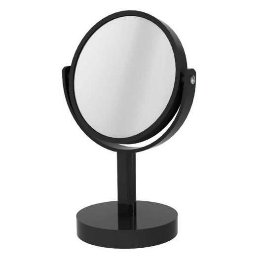Alibert Ezaro Miroir de beauté noir 9,5 x 28,5 x 13 cm - Rotation à 360° avec grossissement
