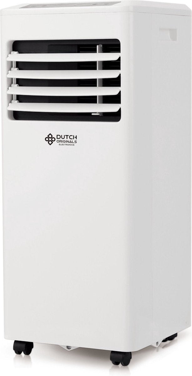 Dutch Orginials - Smart Air Conditioner - 7000 BTU - Airco on Wheels - 3 fonctions - 30 m² - Télécommande incluse - Blanc