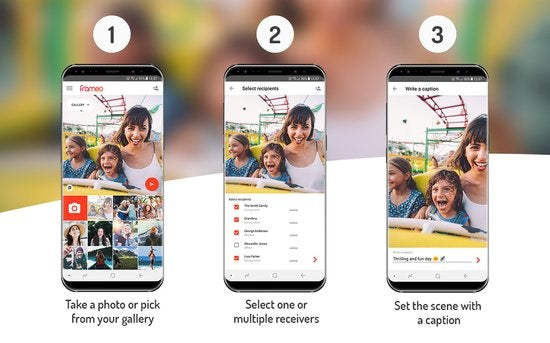 Cadre Photo Numérique Denver 15,6 pouces - XL - Full HD - Application Frameo - Cadre Photo - 8 Go - Écran Tactile IPS - PFF1514B