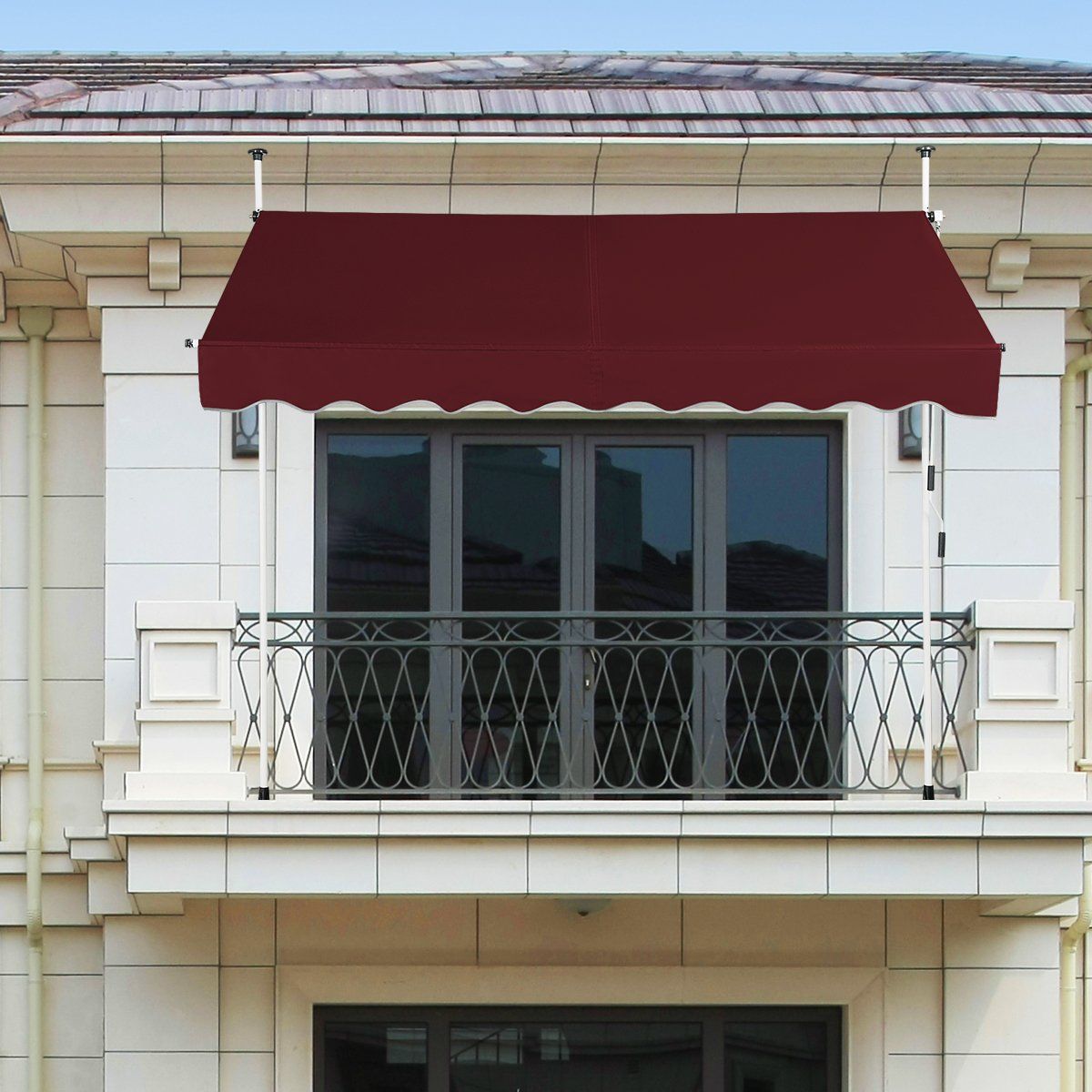 Store à pince Coast - Extensible - Hauteur réglable - Rouge - 250 cm de large