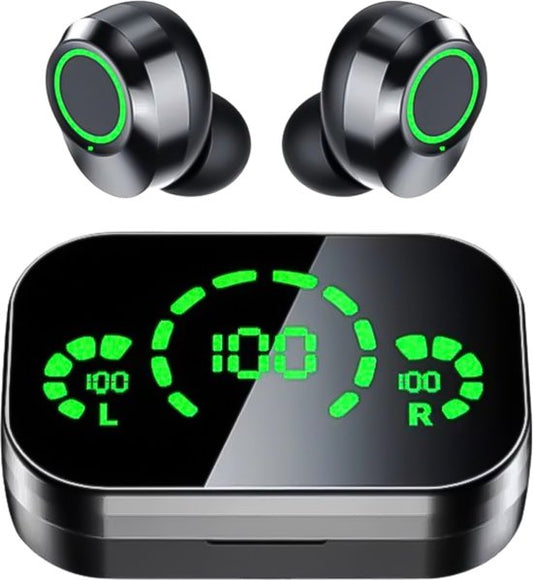 Otiume - Ecouteurs sans fil - Son HiFi Extra Bass - Commandes tactiles - Ecouteurs sans fil - Résistants à la sueur et à la pluie - Ecouteurs pour le sport - Bluetooth