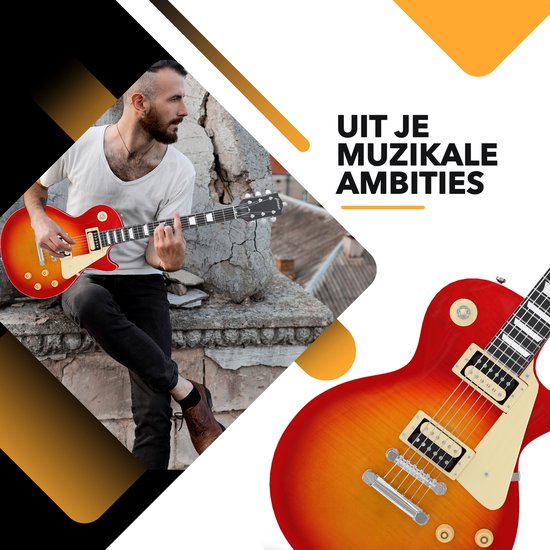 Guitare électrique Finesse avec amplificateur Rouge/Orange