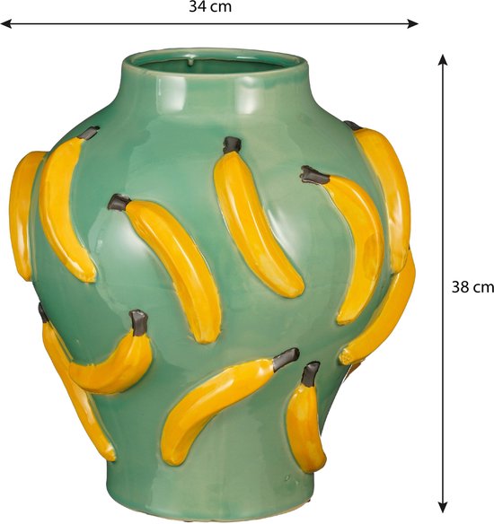 Mica Decorations Vase Moza - H38 x Ø34 cm - Céramique - Vert clair