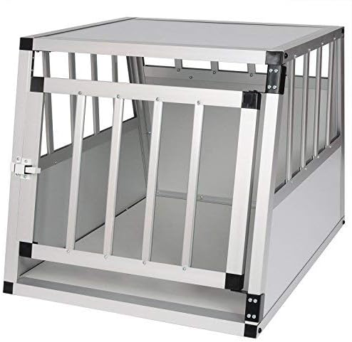 Cage pour chien EUGAD en aluminium - 69 x 54 x 50 cm - Forme trapézoïdale - Pour la voiture et la maison