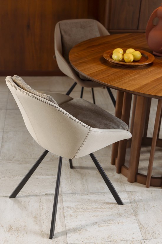 Dutchbone Wakefield Chair Ivory - Lot de 2