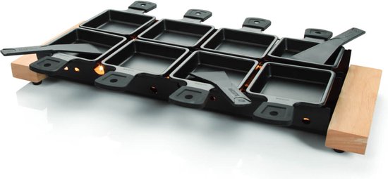 Boska Partyclette® XL - Set de gril à raclette - 8 personnes - Noir - 48x18 cm