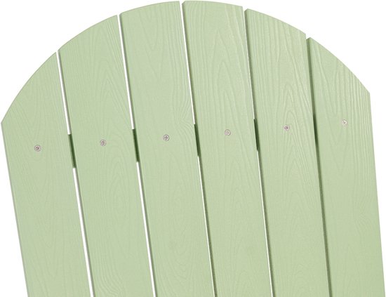 Chaise AXI Claire Adirondack vert pastel – Chaise de jardin en plastique avec accoudoirs – Pliable – Dossier haut – Chaise de jardin – 84,5 x 77 x 95,5 cm – Durable et résistante aux intempéries