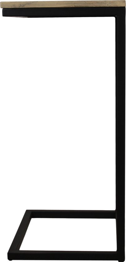 Collection HSM Table d'appoint Read - naturel/noir - bois de manguier/fer