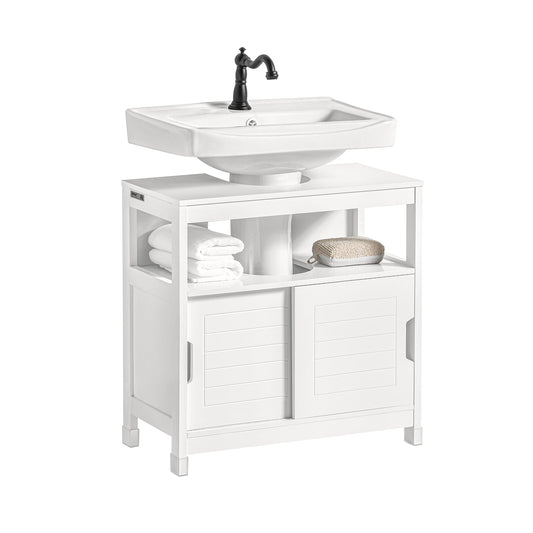 SoBuy Meuble évier FRG128-II-W - 60 x 30 x 61 cm - Blanc