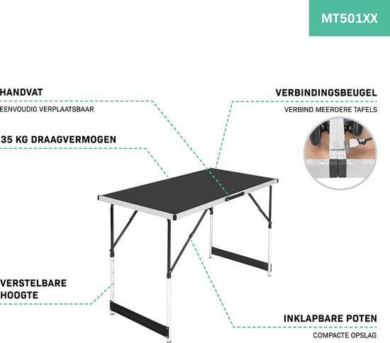 VONROC Table multifonctionnelle - 100 x 60 cm