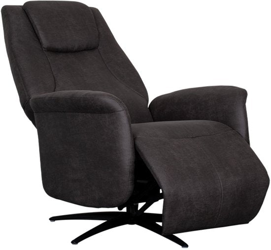 LABEL51 Fauteuil Stockholm - Gris - Tissu - Taille unique - - - Pivotant - Avec accoudoirs