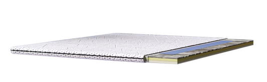 Emma AirGrid Topper 180 x 200 cm - Confort respirant et rafraîchissant en gris