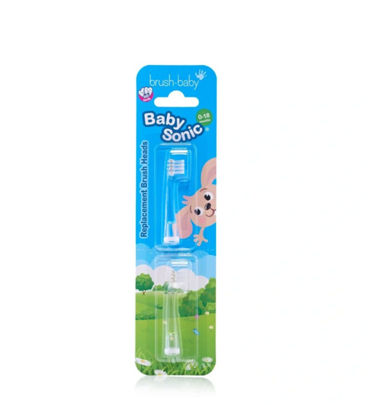 Brush-Baby BabySonic Brossettes - Lot de 2 - 0 à 18 mois - Brossettes de rechange avec LED