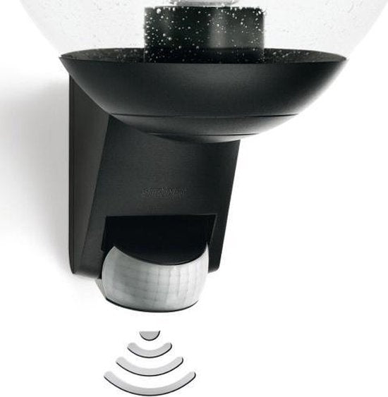 Lampe d'extérieur Steinel avec détecteur de mouvement L858S - culot E27 - 60 W max. - noir
