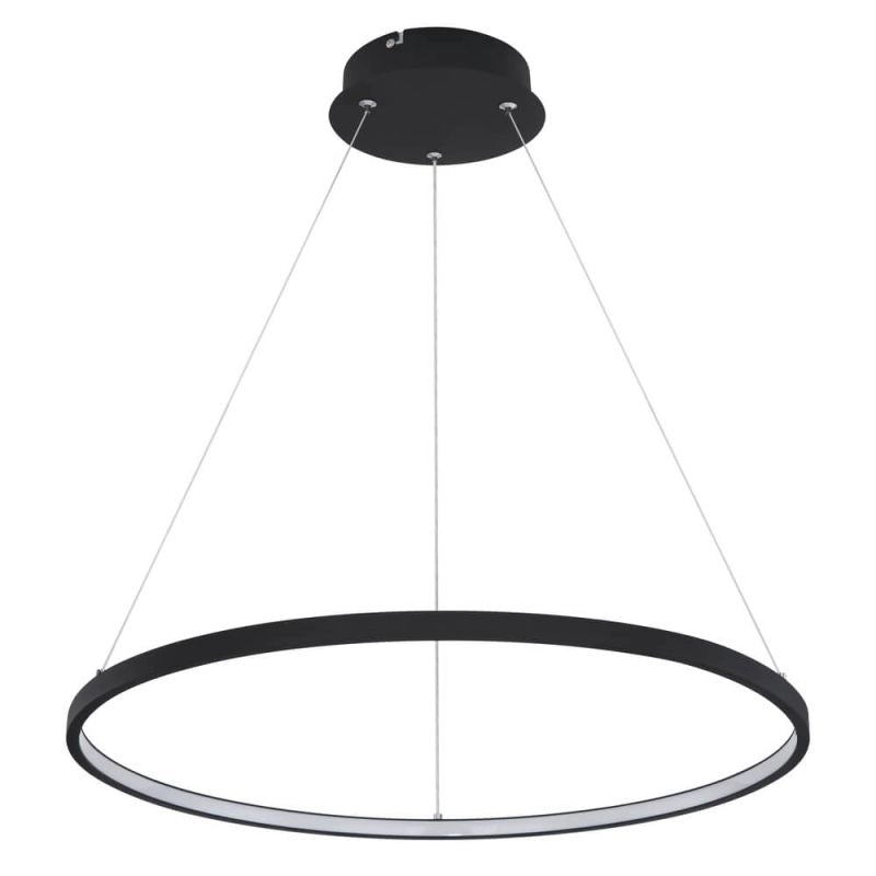 Globo Ralph Lampe pendante LED - Ø60 cm - Noir - Dimmable - 3 anneaux - 57W - 3000K
