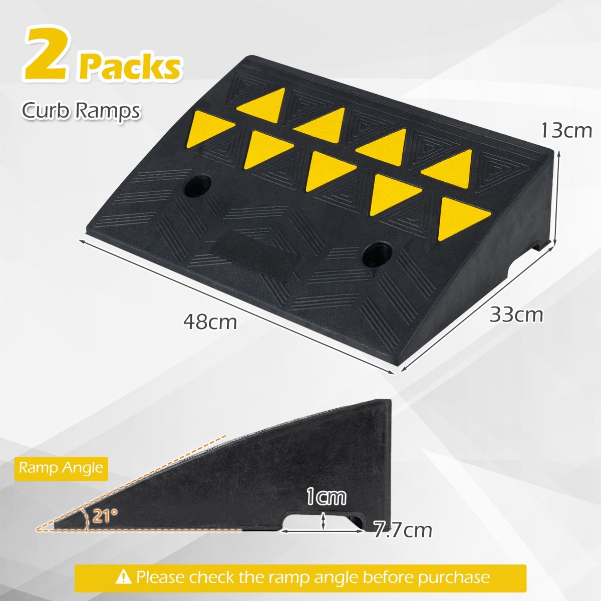 Kit de marchepieds Coast - Caoutchouc antidérapant - Capacité de charge : 15 tonnes - td10057-2ijs - taille M