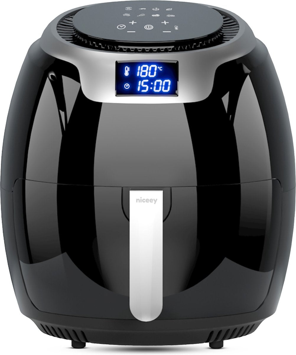 Niceey Airfryer XXL - Friteuse à air chaud - 8L - 1800W - Noir
