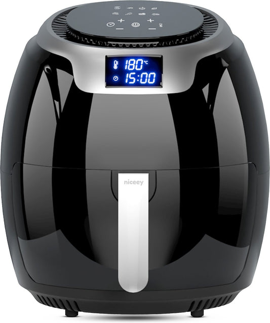 Niceey Airfryer XXL - Friteuse à air chaud - 8L - 1800W - Noir