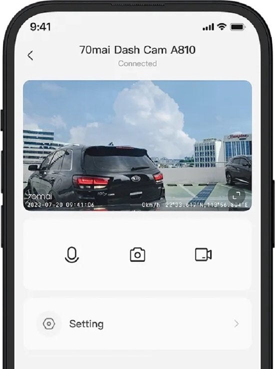 Kit 70mai Dash Cam A810 - Caméra embarquée avant et arrière - 4K Ultra HD avec capteur Sony STARVIS 2 - Vision nocturne HDR - GPS et assistance à la conduite ADAS - Sécurité en mode stationnement - Commande via l'application Wi-Fi et capteur G pour la dét