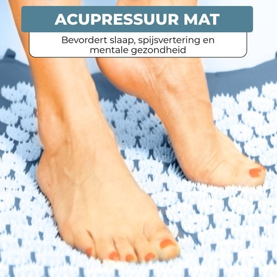 Tapis d'ongles Umbro - Tapis d'acupression - Tapis Shakti - Tapis de massage - 42x71cm - Bleu