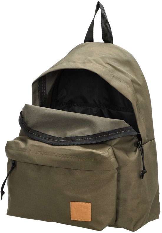Sac à dos de loisirs LACOSTE avec compartiment pour ordinateur portable Sac à dos avec patch Ivy Green kaki
